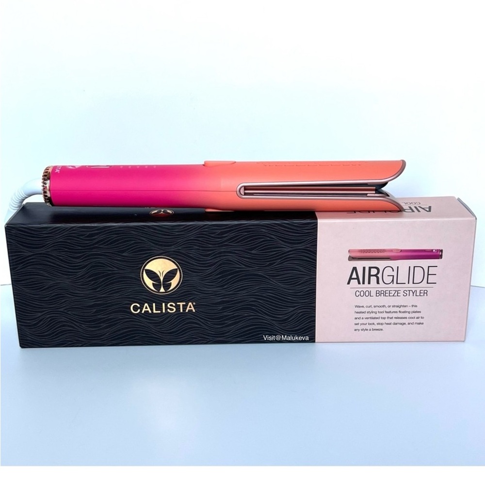 Calista Hair Straightener AirGlide Cool Breeze Styler Styling Hot Tool pink